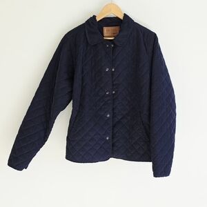 Outback Trading Company Navy Blue Softshell Quilted Equestrian Jacket Size L